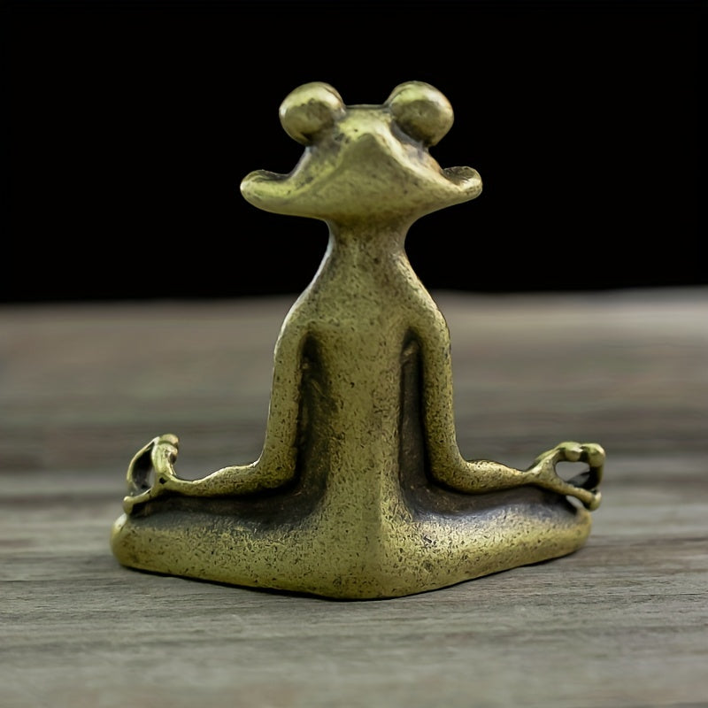 Antique frog incense holder for home decor and meditation, burns sandalwood.