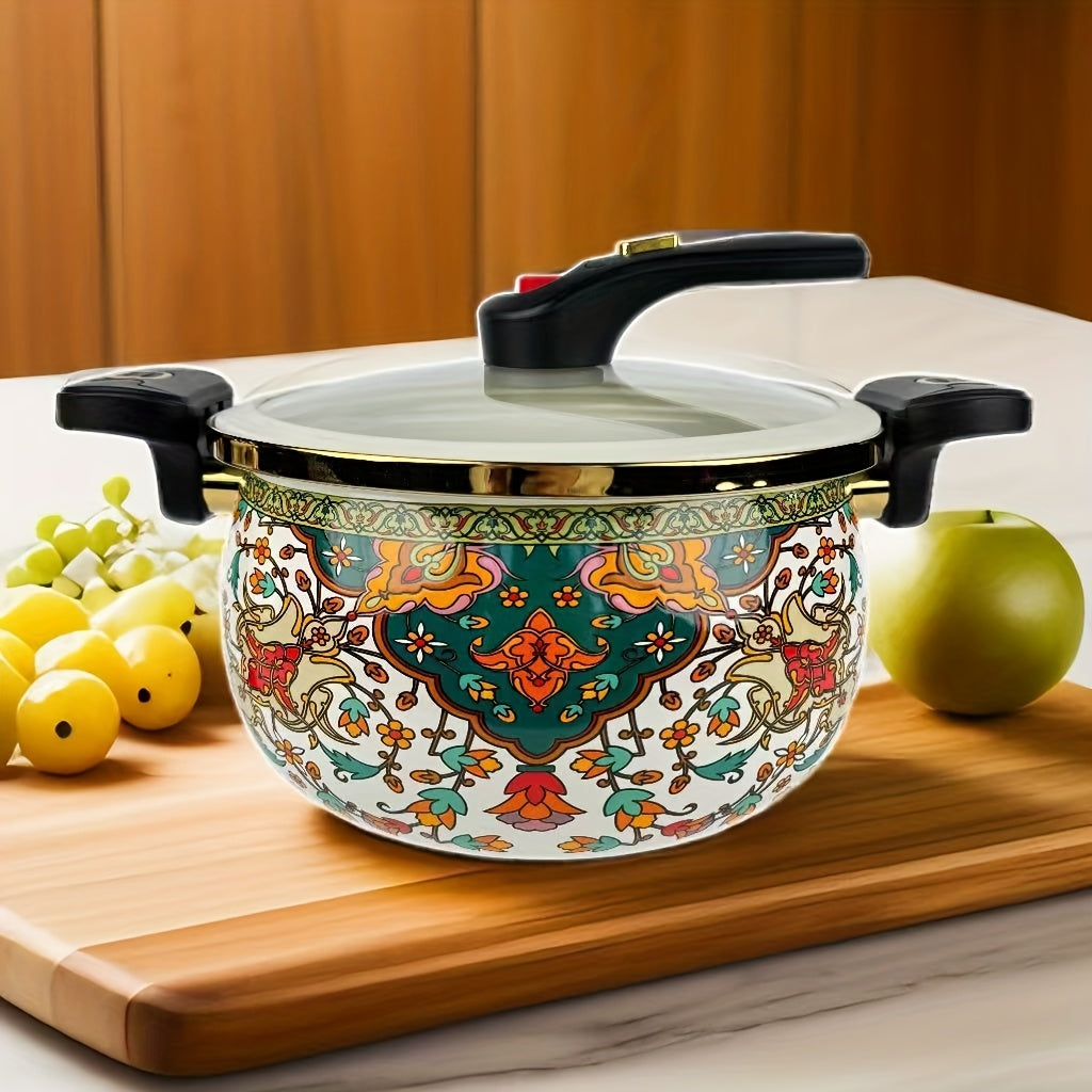 Multipurpose Enamel Micro Pressure Cooker Set - Robust, Long-lasting, and Ideal for Retaining Food Flavor