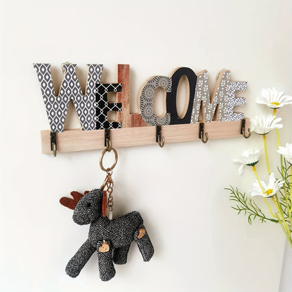 Stylish letter design key holder for wall, door, and hat bag - great housewarming or realtor gift.