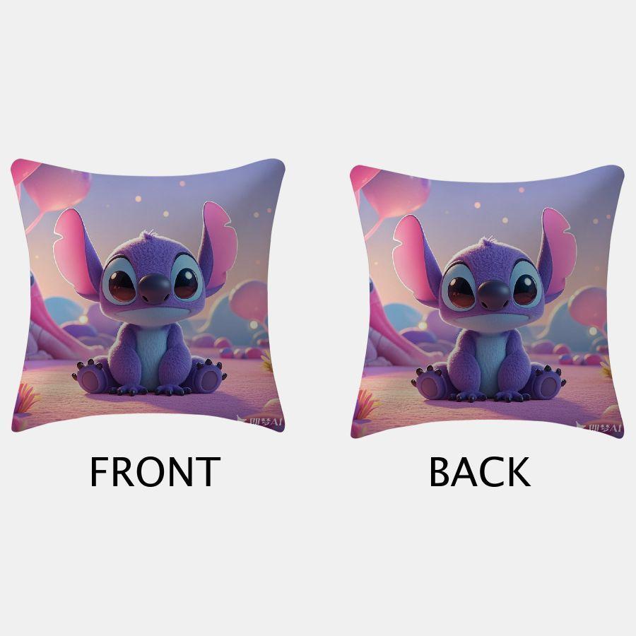 Set of 2 Disney Stitch Cushion Covers in a Modern Traditional Style, Perfect for Adding a Decorative Touch to Your Sofa, Living Room, or Outdoor Furniture