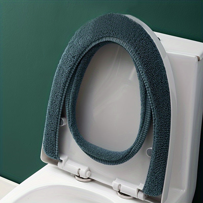 Soft, warm plush toilet seat cover for all seasons. Perfect bathroom accessory or holiday gift.