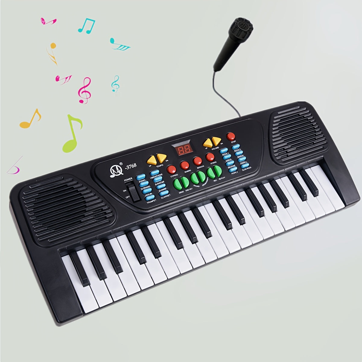 The perfect musical gift for teens - a portable 37 key electronic piano keyboard designed for beginners. Complete with a microphone, this educational music toy is ideal for Halloween, Christmas, birthdays, and beyond.