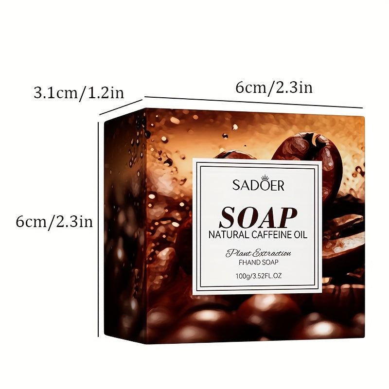 Coffee essential oil soap with exfoliating and moisturizing properties, gentle on sensitive skin