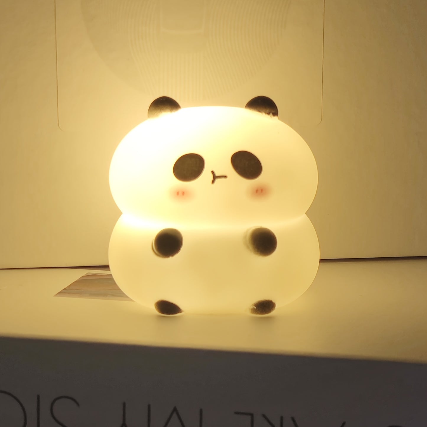 Asian-inspired 1pc Panda Night Light with soft glow, battery-operated LED Mini Lamps for desk decor.