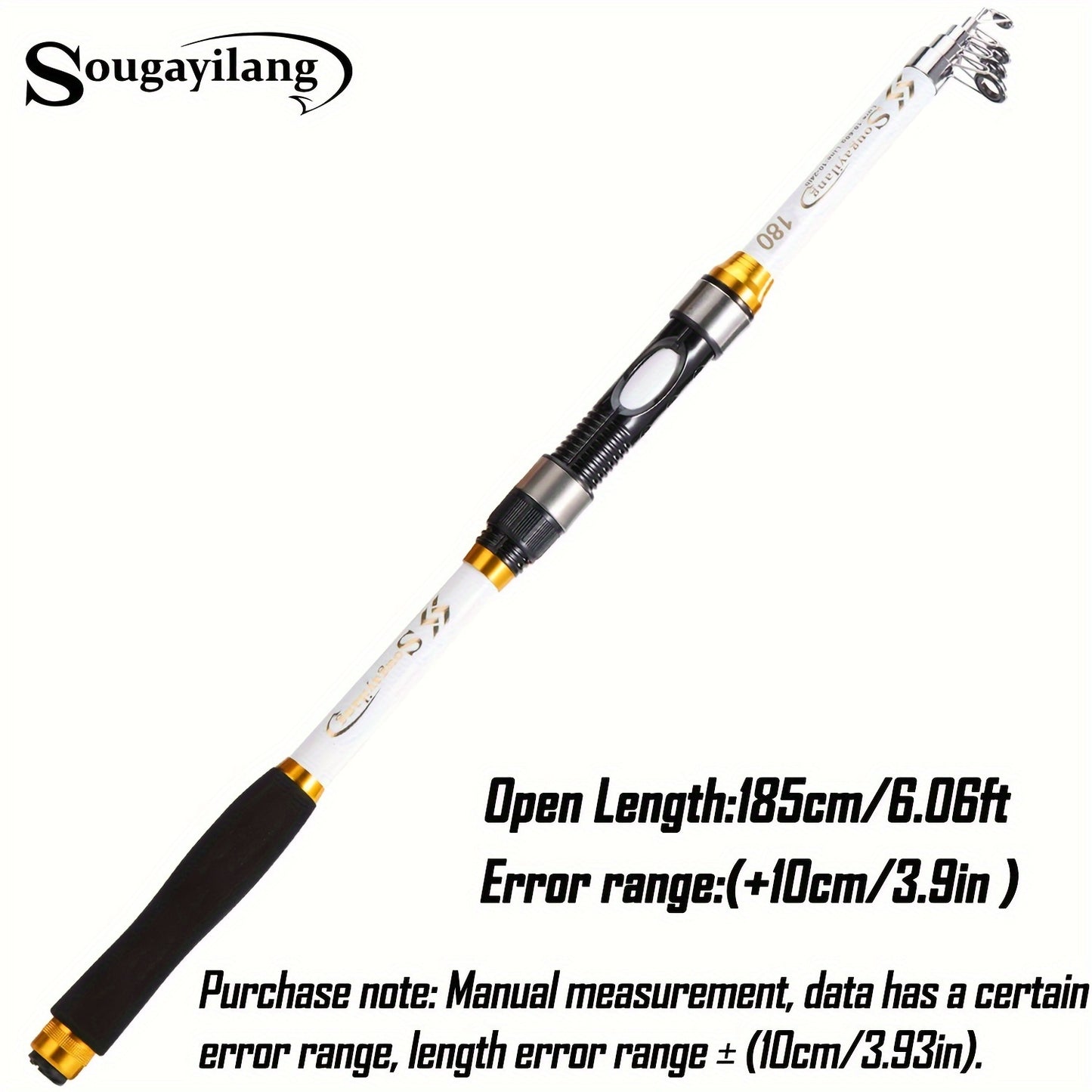 Sougayilang Telescopic Fishing Rod is a portable, durable fiberglass rod with medium action and extendable length for versatile saltwater fishing.