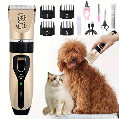 USB rechargeable Electric Pet Grooming Kit for Cats and Dogs