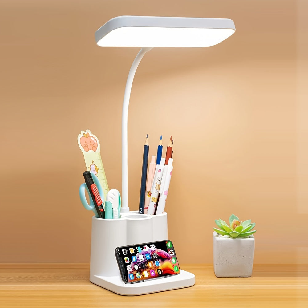 1pc JDY Rechargeable LED Stand Light with Polished Finish, Adjustable Lighting Desk Lamp, USB Charging, suitable for Reading, Music Stand, Bedroom, Household Use