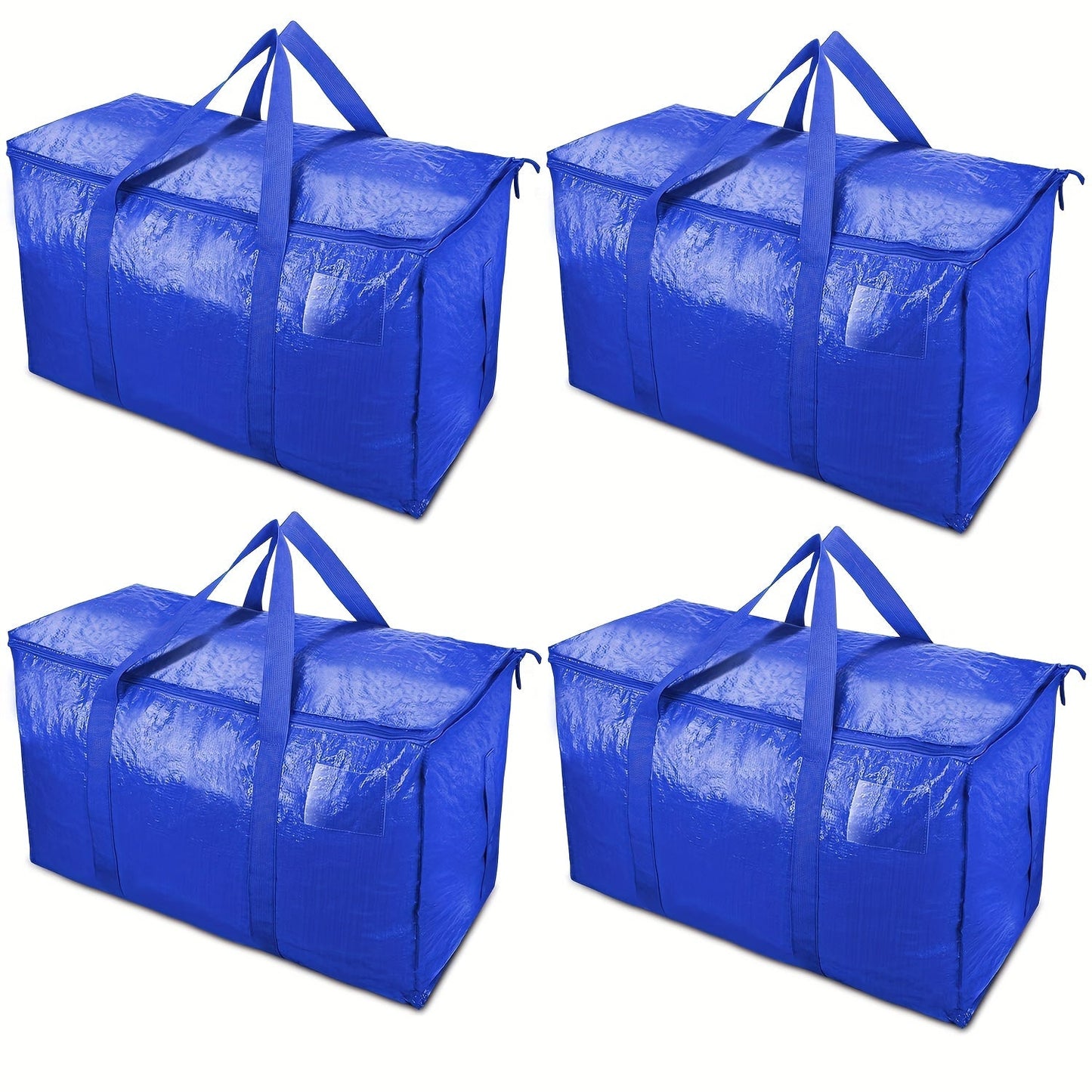 Extra Large Moving Bags with Zippers, Carrying Handles, Heavy-Duty Storage - Pack of 2/4/6. Perfect for organizing and saving space in your bedroom, home, closet, or wardrobe.