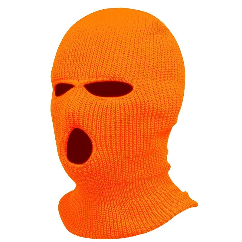 3-Hole Knitting Ski Mask for Cold Weather - Winter Head Cover to Keep You Warm and Protected While Riding