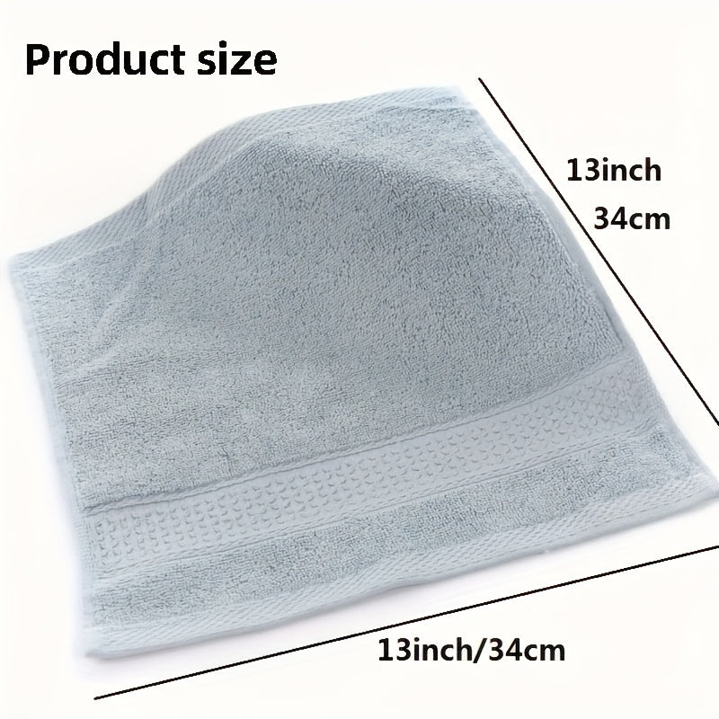 6 cotton wash cloths in 6 colors, 33.02*33.02cm, highly absorbent and suitable for bathroom use.