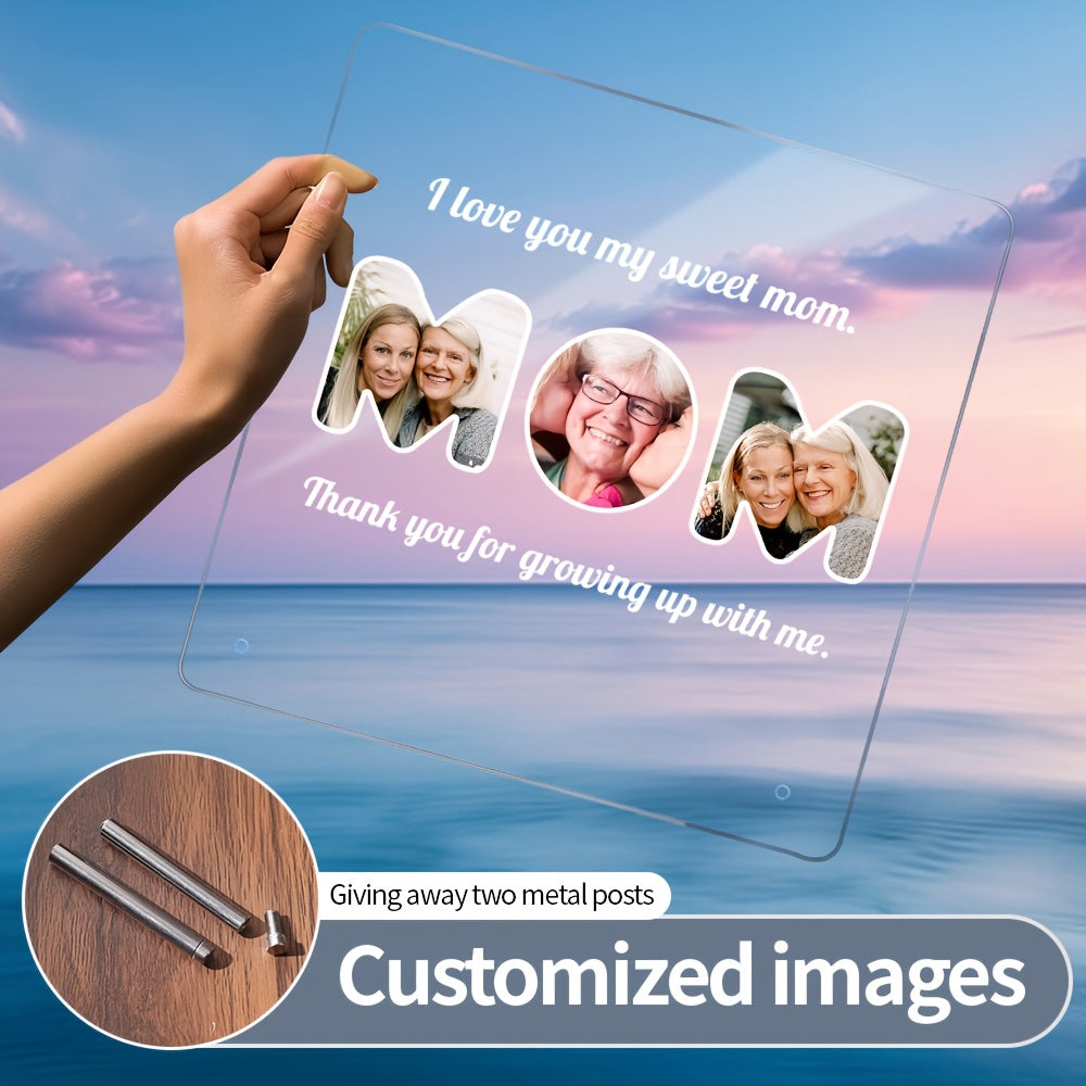 Beautiful Presentation, Bespoke Photo Decoration - Customized Acrylic Frame for Pets, Family & loved ones | Perfect for Christmas, Mother's Day, Father's Day & Valentine's Day Gifts