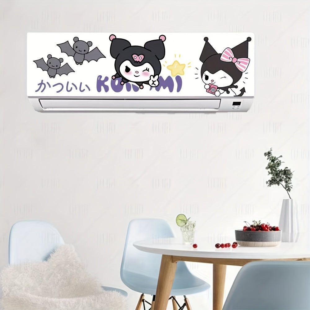 Enhance your air conditioner with a cute cartoon-themed decal sticker made of PVC material. This decorative adhesive accessory requires no electricity and adds a fun touch to your AC unit.