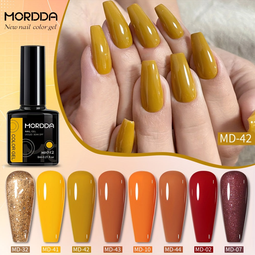 Moda Plastic Bottle 8pcs/Set01-19 - 2024 Autumn/Winter New Whitening Nail Polish LED UV Gel Fashion Salon Manicure DIY