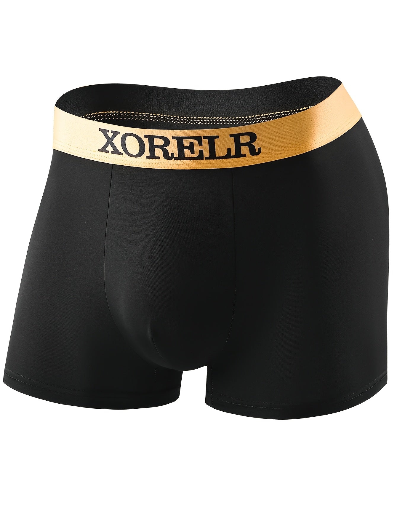 5-Pack XOELR Men's Boxer Briefs with Contrast Waistband and Cross Straps