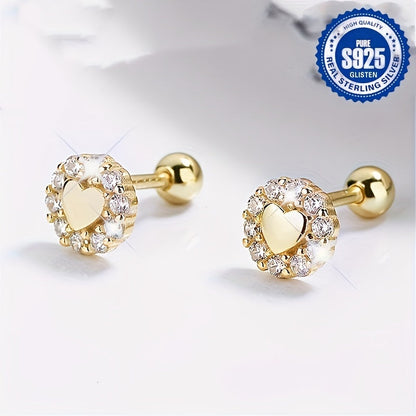 New Fashion 925 Sterling Silver Thread Stud Earrings exude a Simple yet Elegant Atmosphere. These Hypoallergenic Jewelry Love Ear Bone Studs are designed for Women with a distinct Personality. The Simple Style and Versatile Ear Jewelry make them a