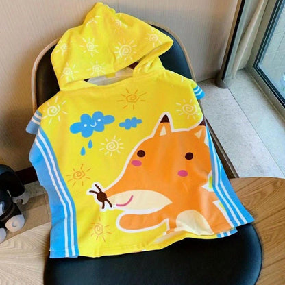 Cute hooded bath towel with fun designs - ideal gift for kids