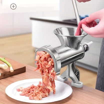 Thickened design Aluminum Manual Sausage Stuffer with Multifunctional 15 Type Meat Grinder for Home Use. Make Homemade Sausages, Crush Pepper, and Fill Paste with Ease.