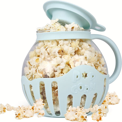 The Micro-Pop Microwave Popcorn Popper holds 2.25 quarts and is made of durable borosilicate glass, perfect for making hot air popcorn in the microwave.