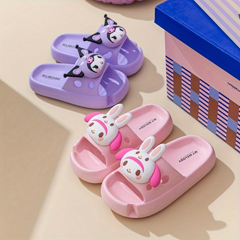 Sanrio Kuromi Girls' Slippers - Non-Slip EVA Footwear, Cute Style, All Seasons