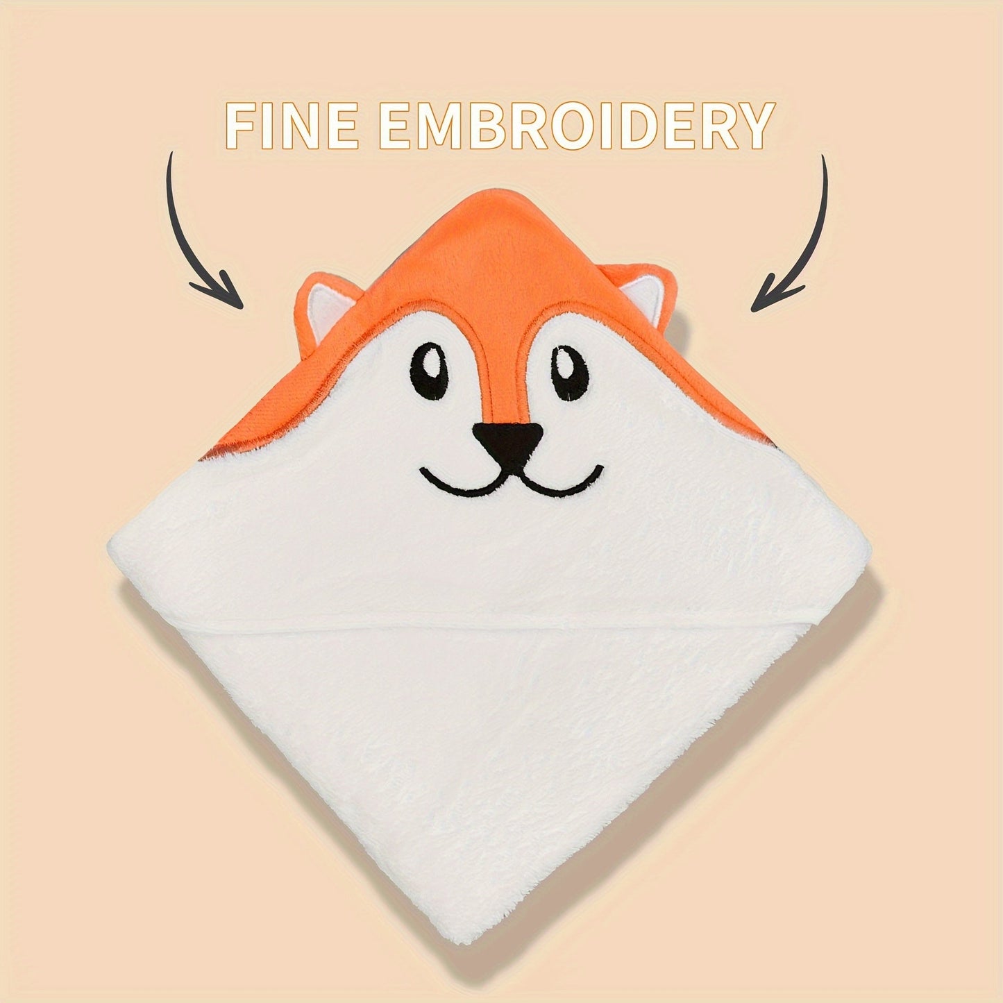 Ultra-Soft Microfiber Hooded Bath Towels for Kids with Cute Cartoon Animal Design - Wearable Blankets, Ideal for All Seasons, Great Gift for Newborns and Children aged 0-8. Perfect for Christmas and Halloween.