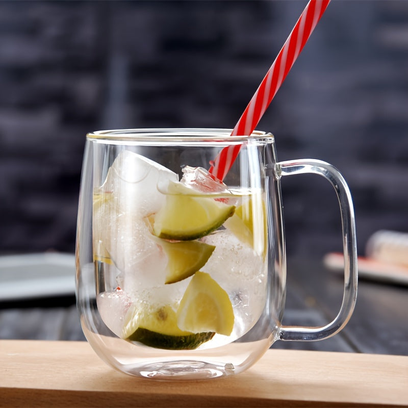 Durable double wall borosilicate glass mug, ideal for all beverages at home or in restaurants, including Middle Eastern favorites.