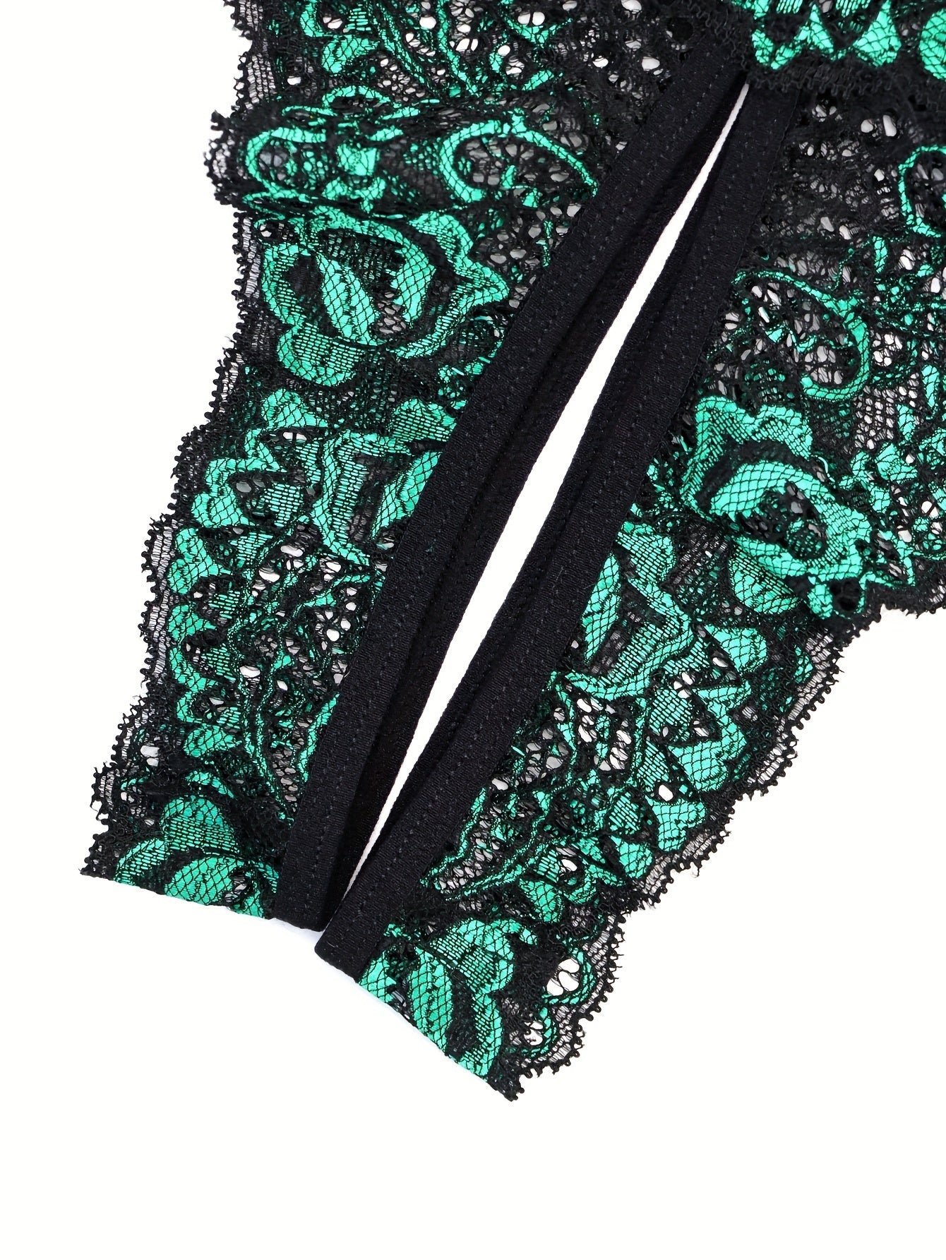 Women's Sexy Floral Lace Thongs & Colorblock Open Crotch Panties