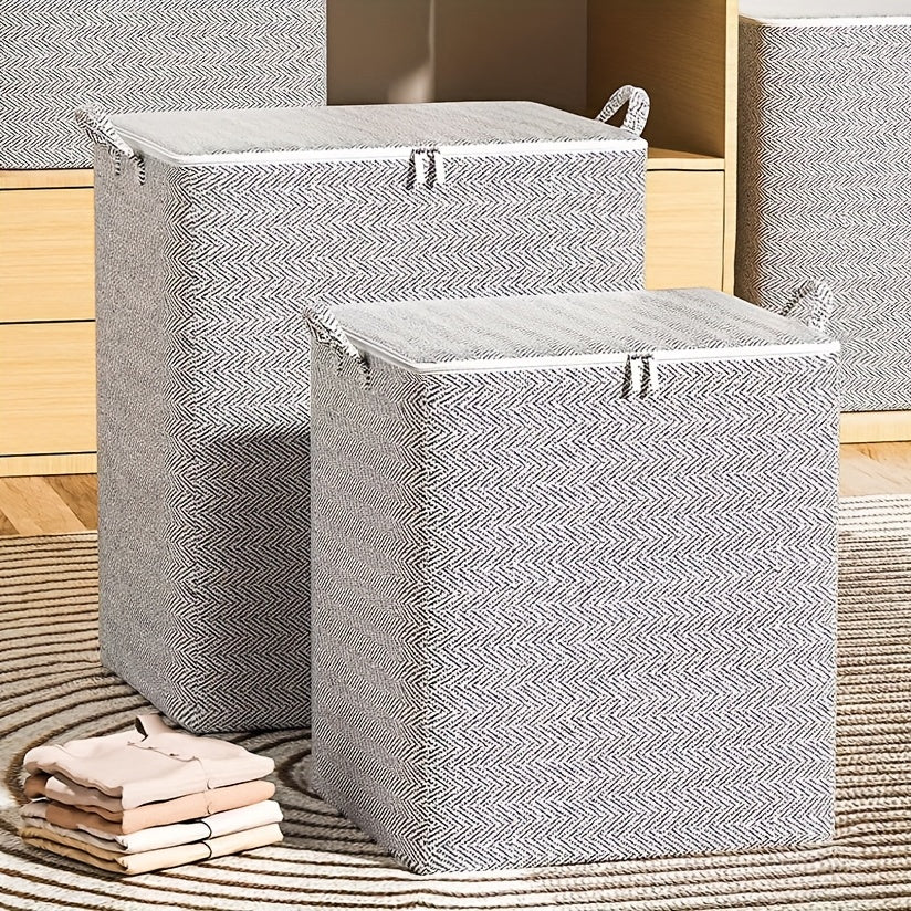 Foldable laundry hamper with lid and handle, perfect for storing clothes, toys, household items, beads, and jewelry. Saves space and keeps living area clean.