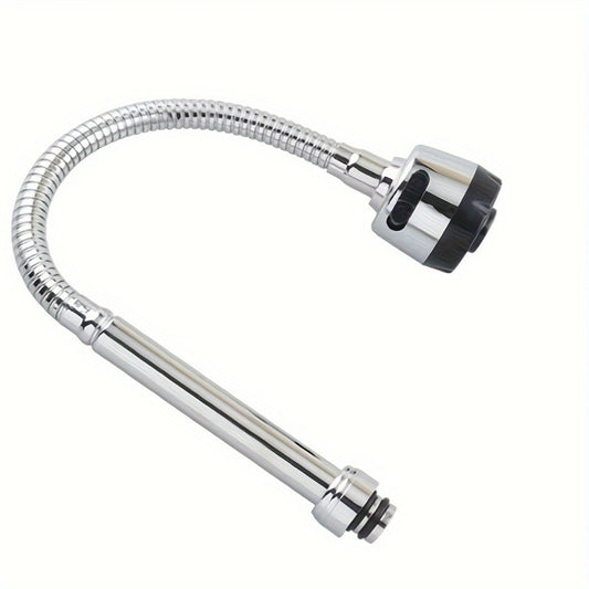 Flexible stainless steel faucet accessory, sink water outlet hose with rotatable spout, made of 201 stainless steel. Suitable for home bathroom.