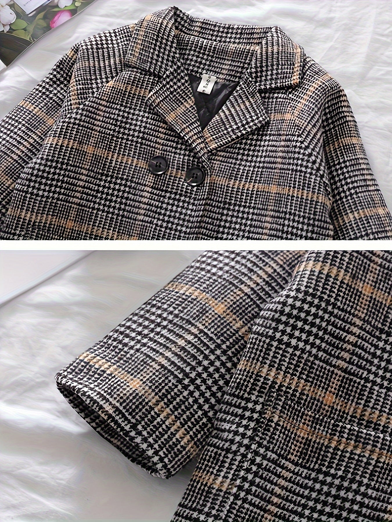 Boys' Stylish Plaid Coat - Casual mid-length jacket perfect for fall/winter.