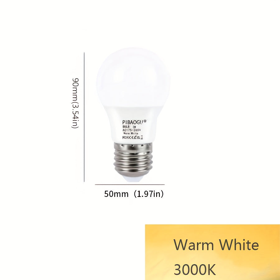 5 pieces of 3W E27 LED Bulbs in 220V suitable for indoor use in living rooms.