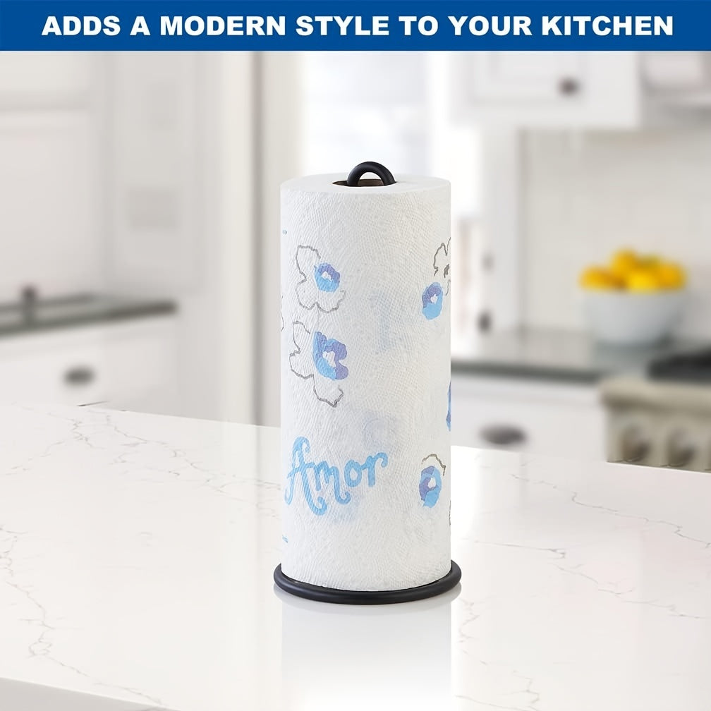 Revolutionary Vertical Paper Towel Holder for Kitchen Table - Keep Napkins and Roll Paper Organized with this Sleek Desktop Rack