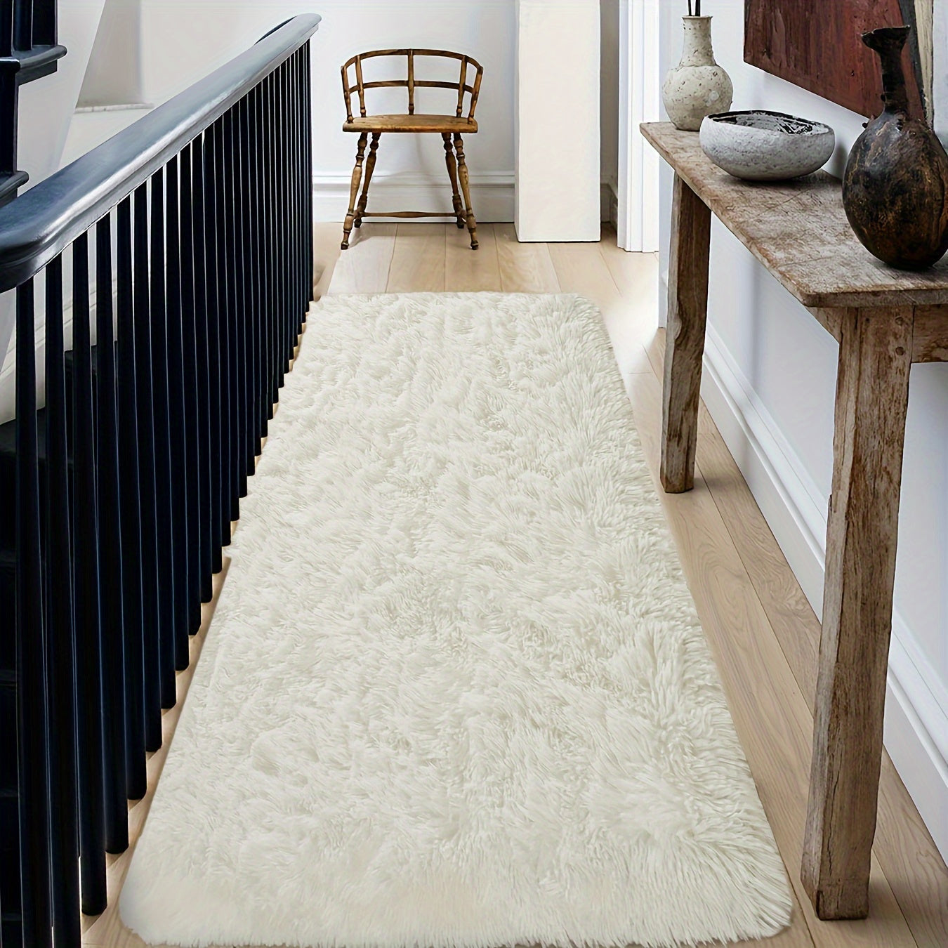 Soft fluffy shag area rug perfect for living room or bedroom décor. This cute, luxurious non-slip carpet is machine washable and adds a touch of elegance to your home. Ideal for home decor and room decor.