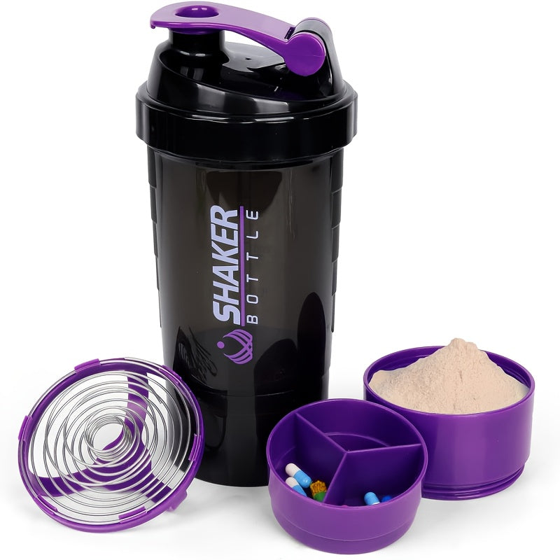 16oz Protein Shaker Bottle for Fitness - Leak-Proof and Portable