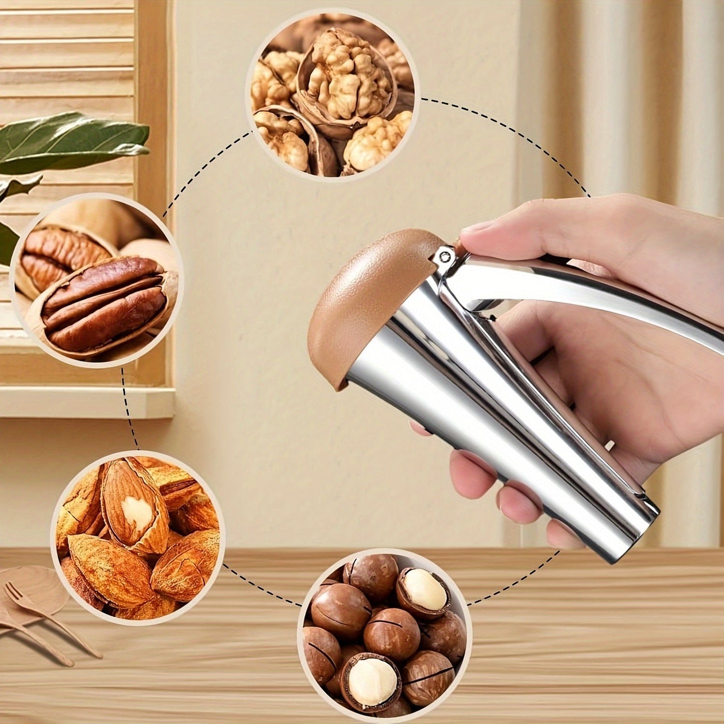 Sturdy Nutcracker Tool designed for Easy Handling, Ideal for Cracking Walnuts and Pecans - Reliable Kitchen Utensil for both Home and Restaurant Purposes