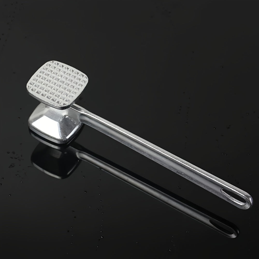 1 piece of round aluminum alloy meat tenderizer with golden finish, ideal for tenderizing pine meat to perfection.