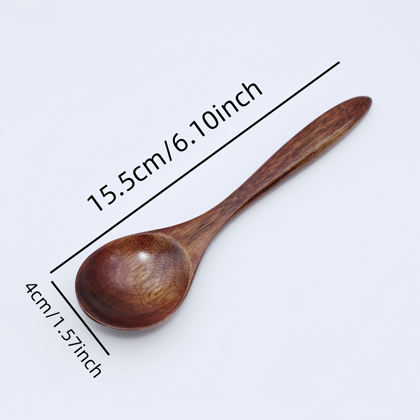 Handcrafted solid wood spoon set for desserts, honey, iced tea, salads, and more. Adds elegance to your kitchen decor.