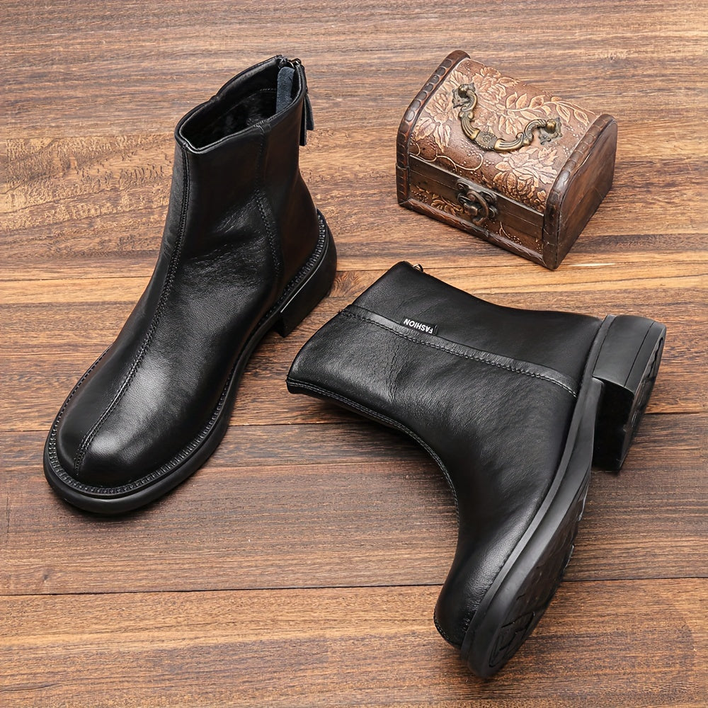 3429 New Autumn and Winter Women's Single Boots with Thick Sole, Straight Cylindrical Design