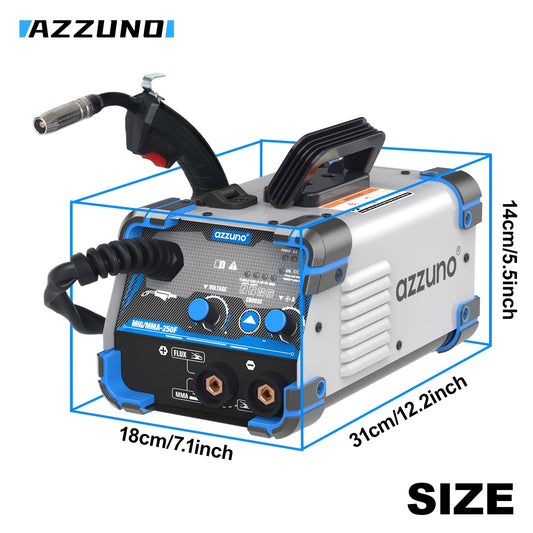 AZZONDI 3-in-1 Portable Welding Machine, 120Amp, MIG/MMA/Stick, 220V, European Standard Plug, Acetylene compatible, Professional Welding.