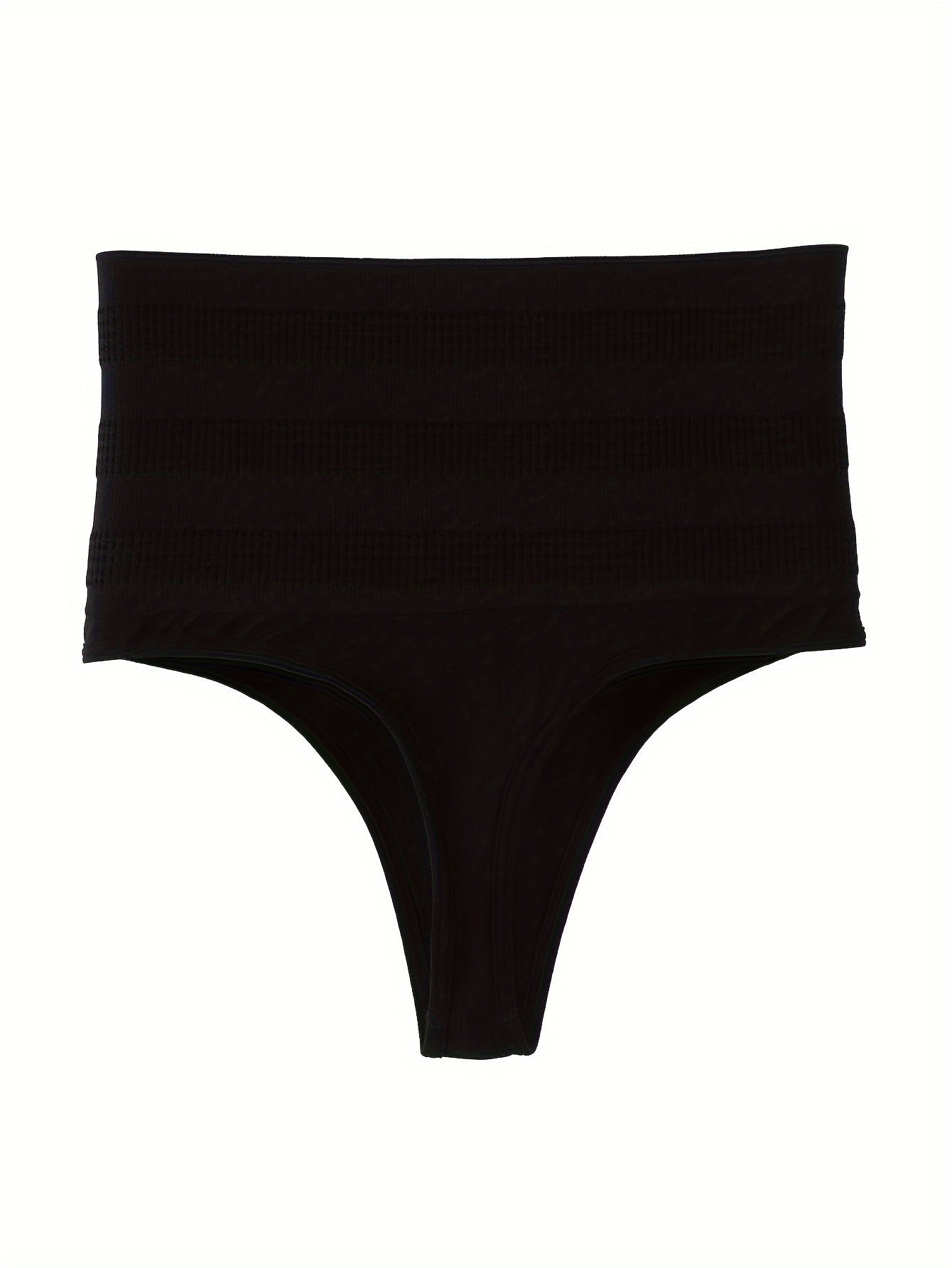 High waist shaping thong for women with tummy control and buttocks lifting and shaping features.