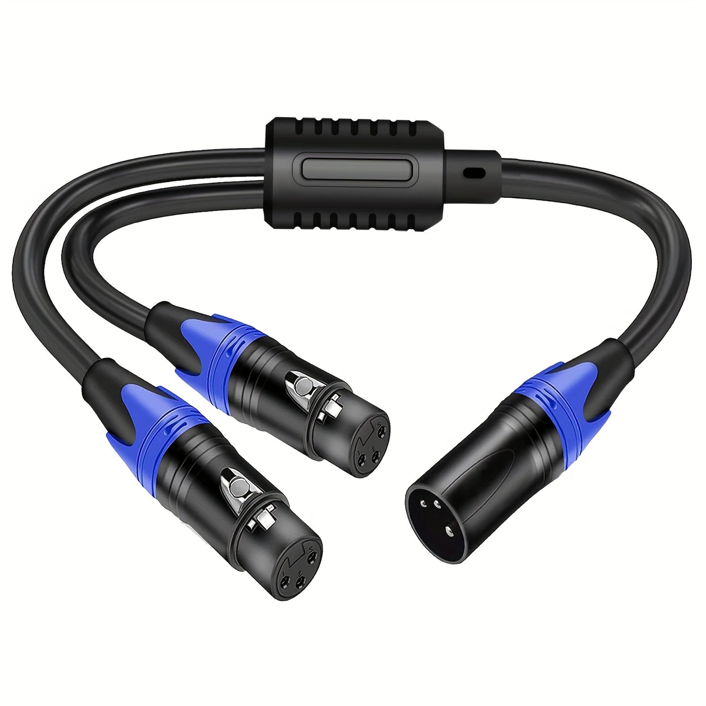 3pin XLR Female to Dual XLR Male Y-Splitter Cable for Stereo Mic with Balanced Audio.