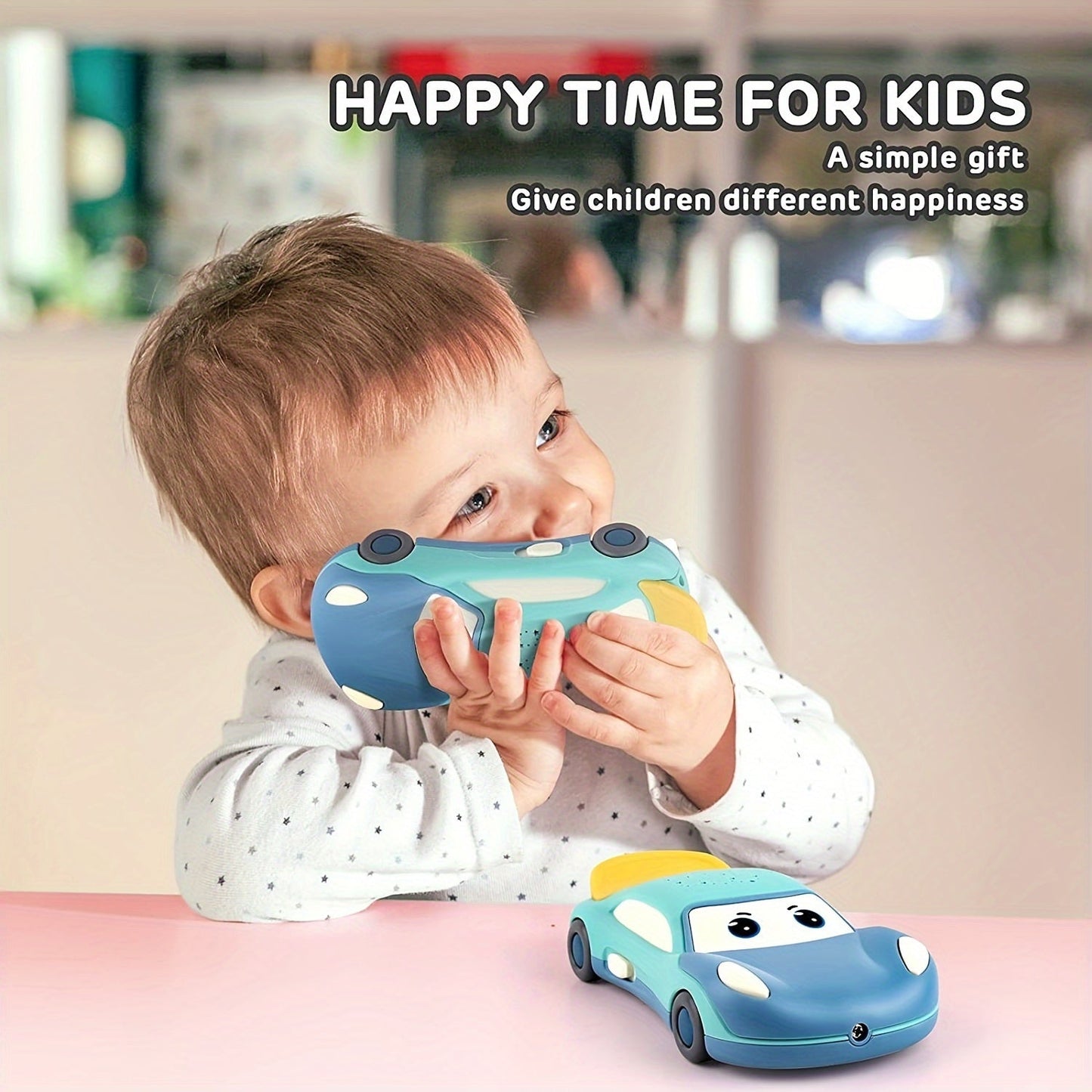 The Baby Phone Toy features music, lights, a mini projector, and educational activities like number counting, colors, and animal sounds. It is a smart and fun toy that does not require batteries.