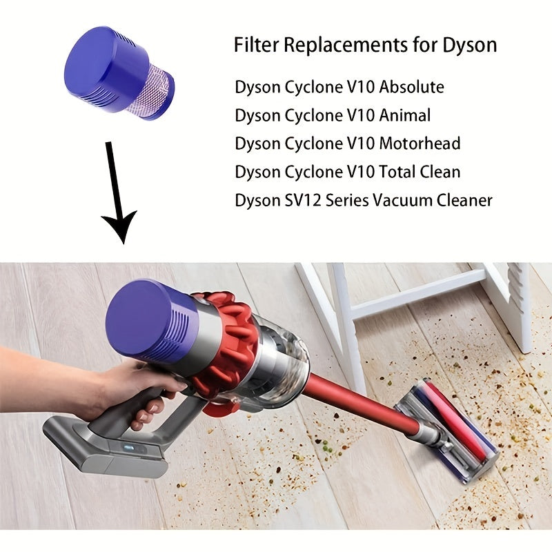 Замените фильтр в вашем пылесосе Dyson V10 Series на этот совместимый заменитель. Подходит для моделей Cyclone, Absolute, Animal и Total Clean. В комплект входит 1 щетка для чистки. Номер детали 969082-01.