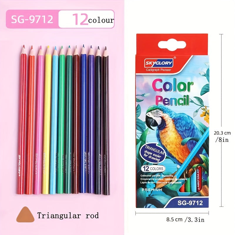 12/18/24/36pcs of colored pencils are suitable for art and painting supplies. They have bright colors, are easy to use, and not prone to breakage, making them convenient for adult coloring