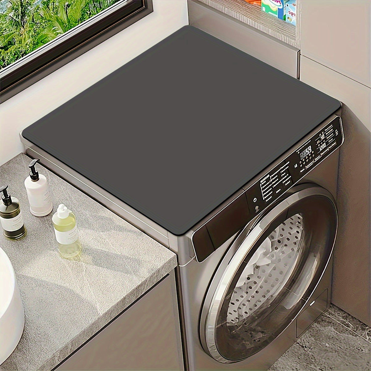 Top-Quality Polyester Dish Drying Mat - Fast-Drying, Highly Absorbent Diatomaceous Mat suitable for Washing Machine, Dryer, and Refrigerator - Long-Lasting and Simple to Clean Laundry Shield Cover