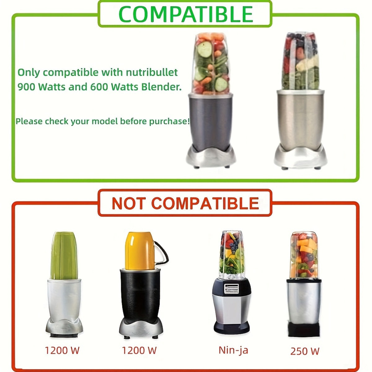 Accessories for the Nutribullet 600W/900W Juicer And Blender Base, including replacement parts.