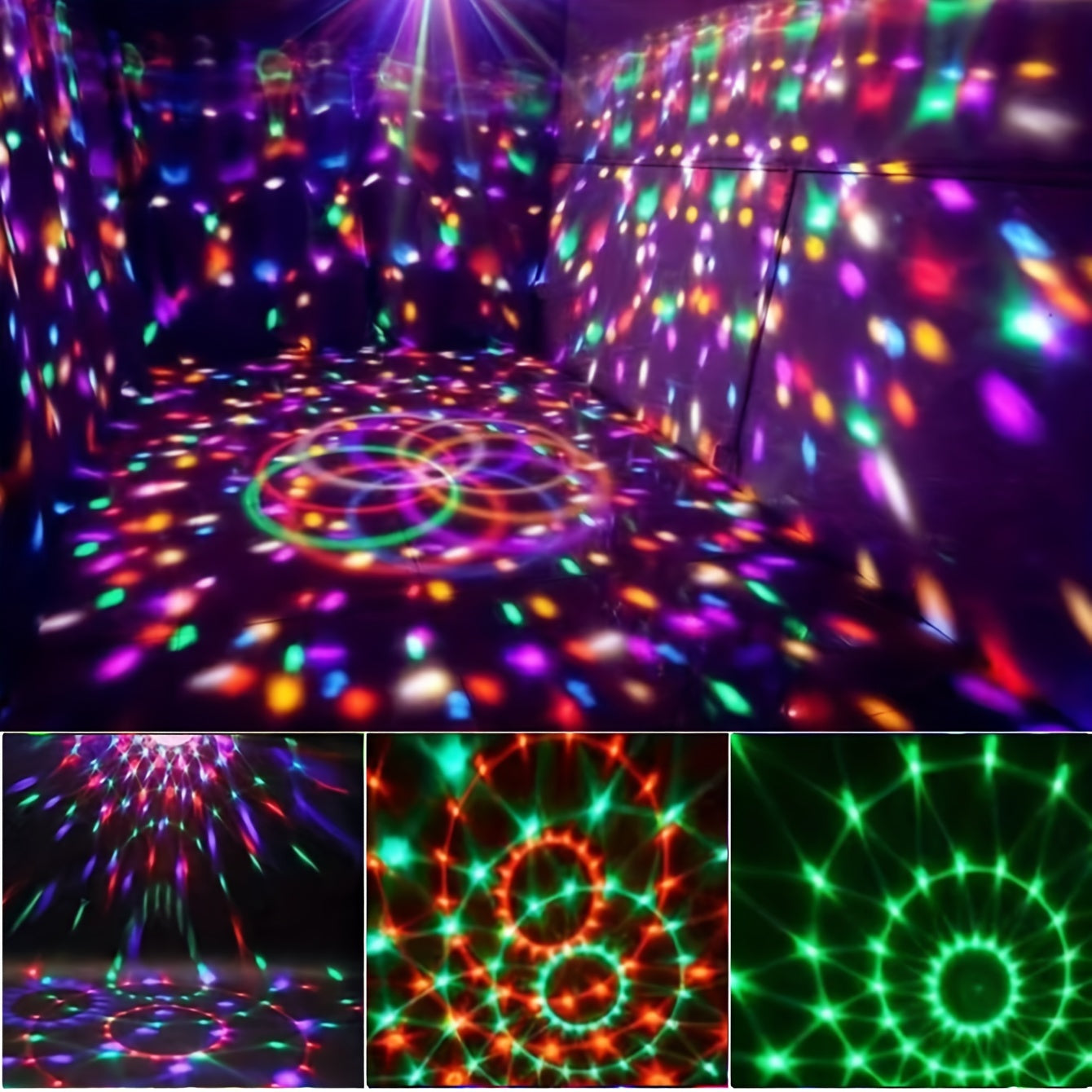 RGB Disco Ball Light with Sound Activation, Ideal for Parties and Events, USB Powered with 7 Modes, Brings Life to House Parties.