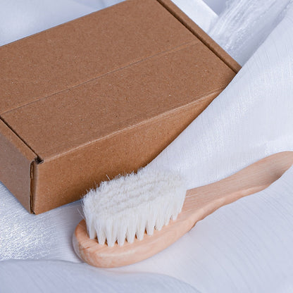 Unique Wool Brush Set with Custom Engraving - Ideal for Kids, Special Occasions & Celebrations - Personalized Wooden Hairbrush in Beautiful Gift Box