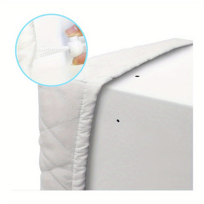 Indoor AC Protective Cover - Ultra-Thin White Tritan Plastic for Window Unit, Anti-Slip Lining, Dust-Proof, Windproof, Easy to Clean, Fits 53.34x38.1x8.89 cm AC - 1pc.