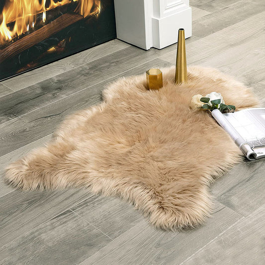 Fluffy Soft Faux Fur Floor Mat for Home Bedroom, Living Room, Corridor, and Aisle