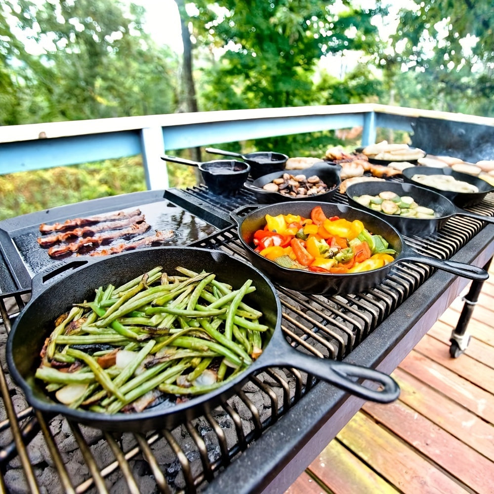 Set of 3 Non-stick Frying Pans, including an Egg Frying Pan and Induction Cookware. PFOA and PFAS Free with Kitchen Cooking Pot Set. Ideal for cooking indoors and outdoors, for camping or parties. Kitchen Supplies for all your cooking needs.